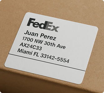 Shipping Label Example